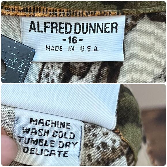 Alfred Dunner Animal Safari Print Button Up Short Sleeve Top Plus Size 16 USA - Picture 9 of 10